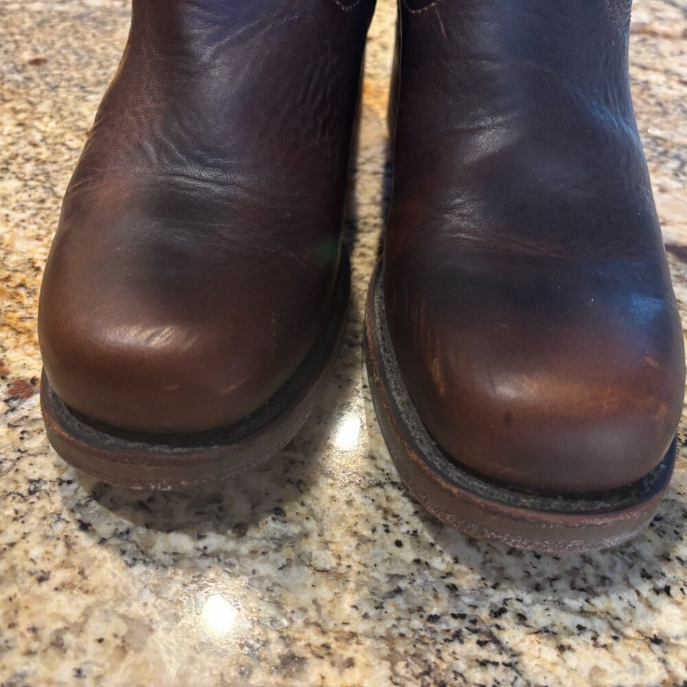RARE VINTAGE Frye  Campus Boots 14L Style 77050-6 Women’s 9.5 M Dark Brown EUC - Picture 5 of 16